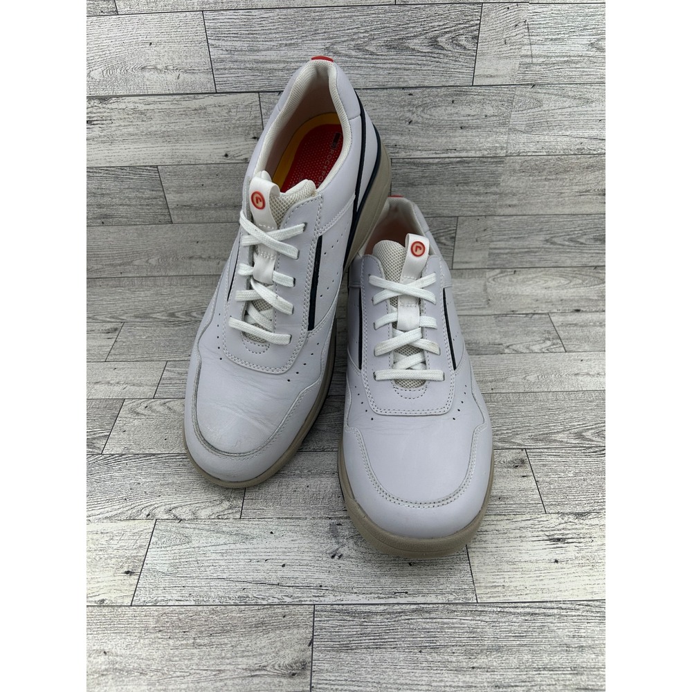 Rockport Mens White Leather Walking Shoes‎ Sneakers APM37702 Size 9W